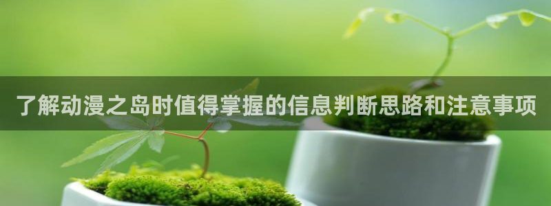 喵趣漫画人气排行榜:了解动漫之岛时值得掌握的信息判断思路和注意事项配图